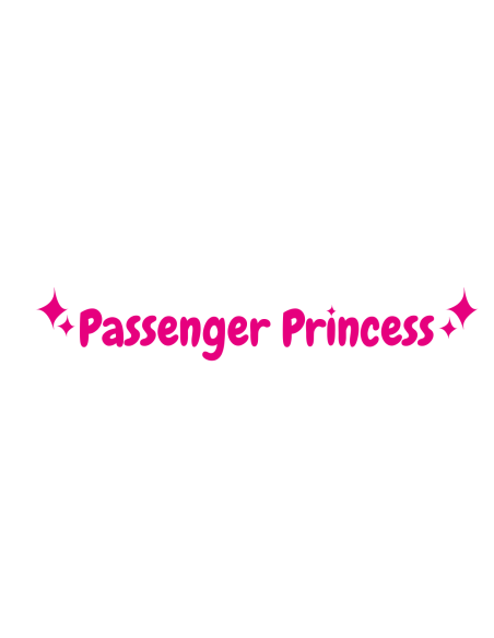 "Passenger Princess" Spiegel Aufkleber Autospiegel in Wunschfarbe