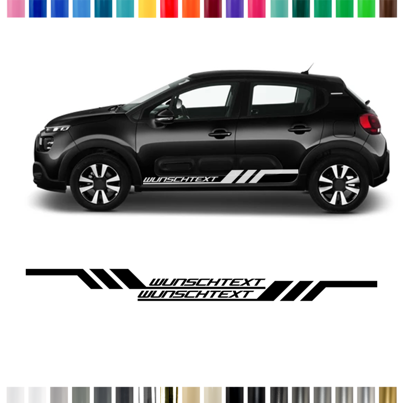 "SPORT STREIFEN" Set mit wunschfarbe passend für  Golf 6&7