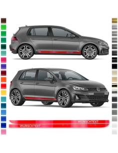copy of Sticker - side stripe set/décor suitable for VW Golf 7 GTI in desired color -