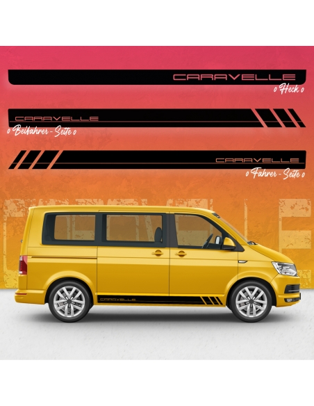 "Individualisiere deinen VW T5 & T6 Bus mit unseren Seiten-Streifen A