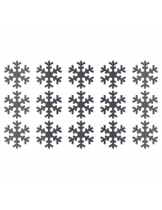 "Schneeflocken-Set Sticker in desired color - 15-parts: Winter magic