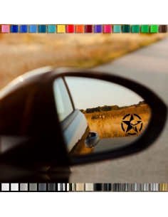"Punisher Spiegel Aufkleber - Autospiegel in Wunschfarbe, 35x35mm: Ze