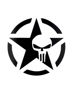 "Punisher Mirror Sticker - Automirror color, 35x35mm: Ze