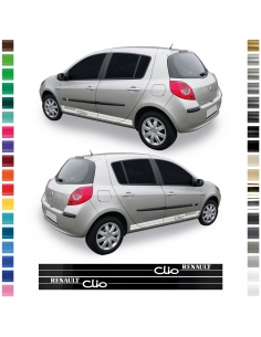 Renault Clio Seitenstreifen Set - Wunschfarbe | Perfektes Dekor