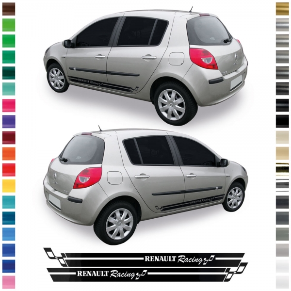 "Renault Clio Racing Seitenstreifen Set - Individualisieren Sie Ihren