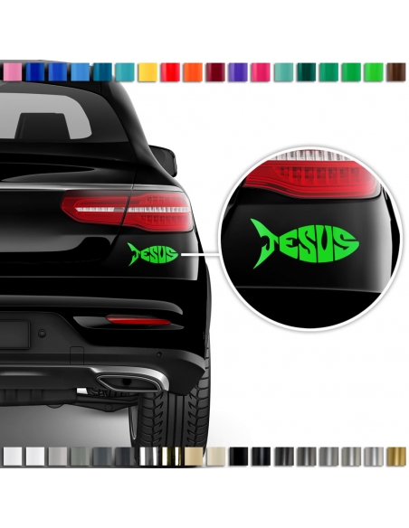 "Transform Your Space with Customizable Jesusfisch Sticker Set/Deko