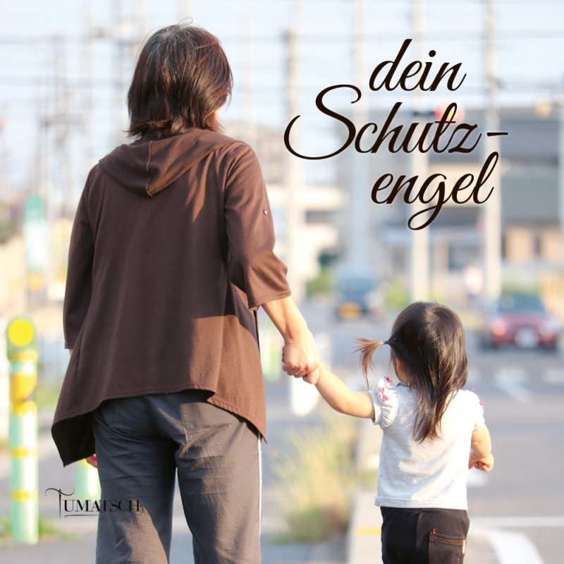 Schlüsselanhänger "Samui" - Prägung "Schutzengel", braunes Echtleder - Handarbeit - Fair-Trade - Tumatsch