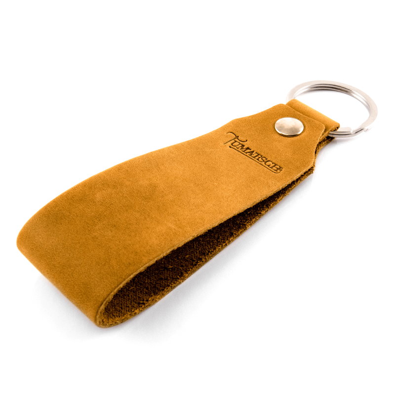 Schlüsselanhänger "Samui" - Prägung "Traummann", braunes Echtleder - Handarbeit - Fair-Trade - Tumatsch