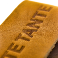 copy of Key chain "Samui" - stamping "Traummann", brown leather - handcraft - fair-trade - Tumatsch