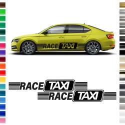 copy of "Line" Sticker - side stripe set/décor suitable for Skoda Octavia with desired text in desired color