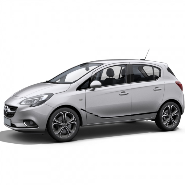 Opel Corsa E Seiten-Streifen Set in Wunschfarbe - Stylische Aufkleber