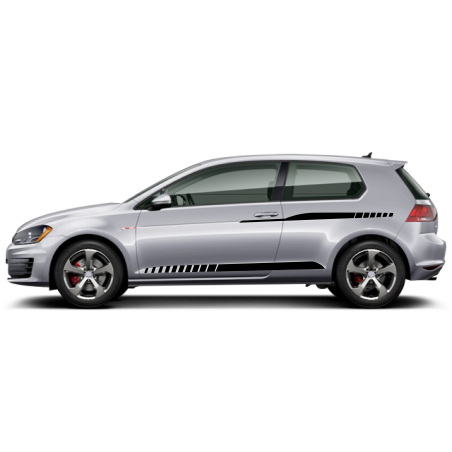 Seitenstreifen "RACING" Set für Volkswagen / VW Golf 7 GTI