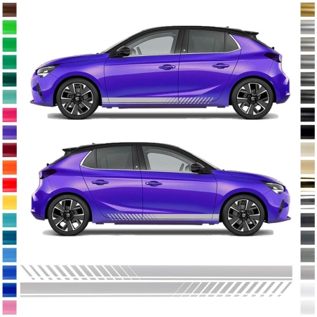 Sticker - side stripe set/décor suitable for Opel Corsa R in desired color