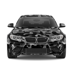 "Design Auto-Folie Schwarz/Grau Camouflage 3D Car-Wrapping blasenfrei 1500x150cm"