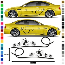copy of Honeycombs, Hexa-gon, Honey-comb - Sticker set/décor universal matching in desired color