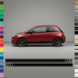 "Clean" Sticker - side stripe set/décor suitable for Opel Adam in desired color