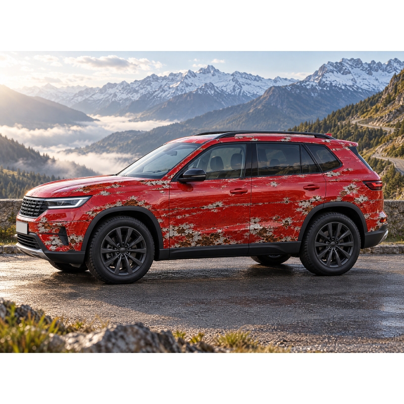 Autofolie Rost-Optik Rot 100x150 cm | Auto-Dress
