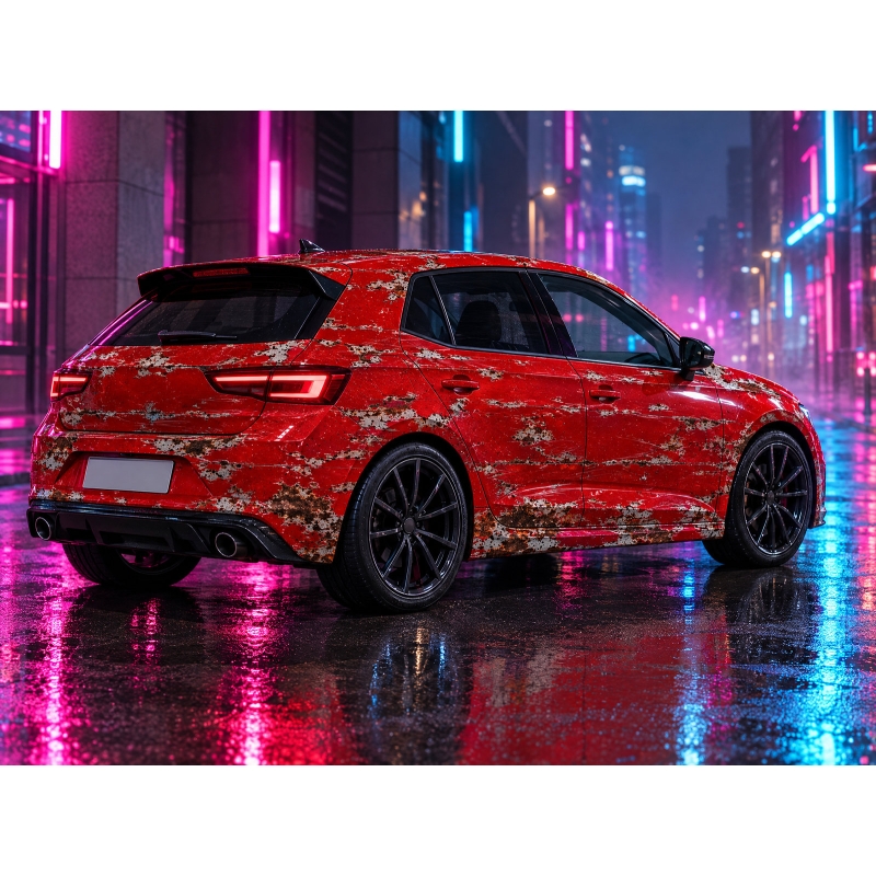 Autofolie Rost-Optik Rot 100x150 cm | Auto-Dress