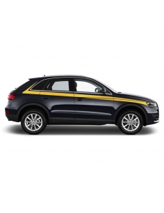 Audi Q3 Seiten-Streifen Set in Wunschfarbe - Personalisiere deinen Lo
