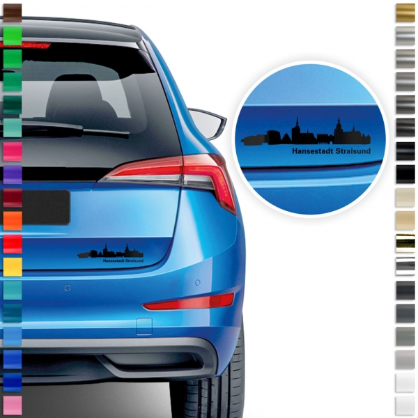 Stralsund Aufkleber Set - Individuelles Dekor in Wunschfarbe