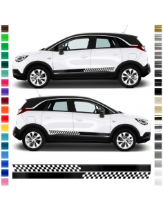 Opel Crossland X Seiten-Streifen Set in Wunschfarbe - Stylisches Deko