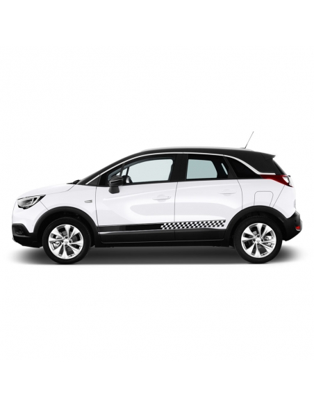 Sticker - side stripe set/décor suitable for Opel Crossland X in desired color