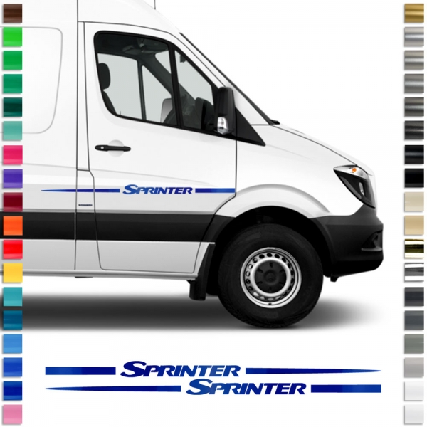 Aufkleber Set/Dekor passend für Mercedes Benz Sprinter in Wunschfarbe