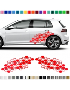 Honeycombs, Hexa-gon, Honey-comb - Sticker set/décor universal matching in desired color