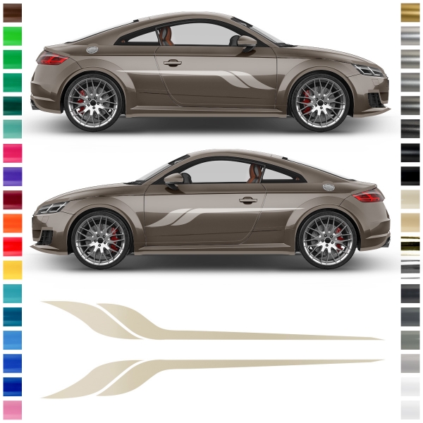 "Fahne Aufkleber Set - Individualisiere dein Fahrzeug in Wunschfarbe"