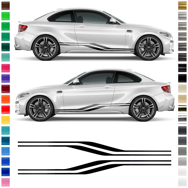 "Doppelstreifen Aufkleber Set - Perfekte Dekoration in Wunschfarbe!"