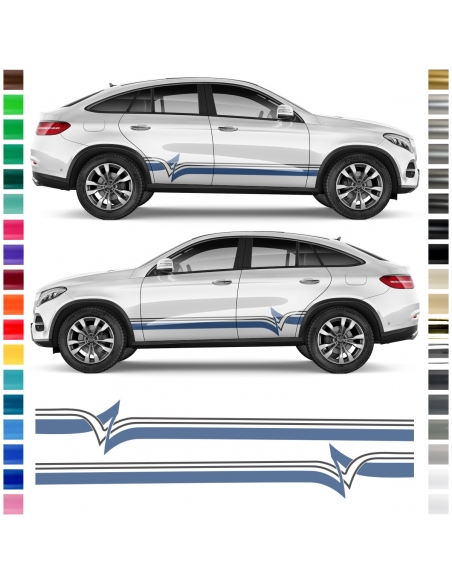 "Water" sticker set/décor universal matching in desired color