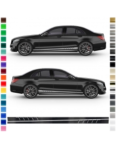 Sticker - side stripe set/décor suitable for Mercedes-Benz C-Class W204 in desired colour