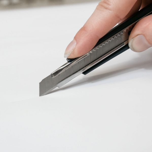 Edelstahl Cutter-Messer Deli SK5 - ultrascharfe 9mm Klinge (Schwarz) 