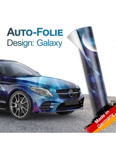 Galaxy-Design Autofolie: 3D Car Wrapping mit Luftkanälen