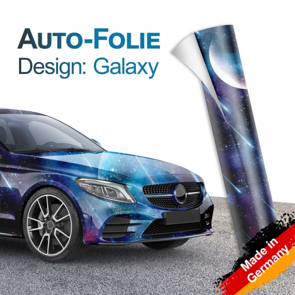 Galaxy-Design Autofolie: 3D Car Wrapping mit Luftkanälen