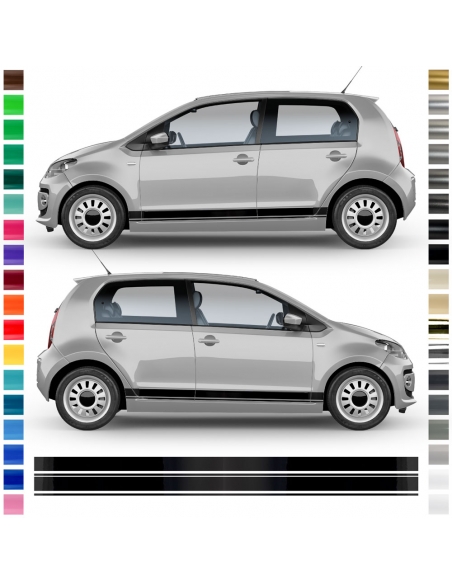Sticker - Viper side stripe set/décor suitable for VW / Volkswagen E-Up in desired color