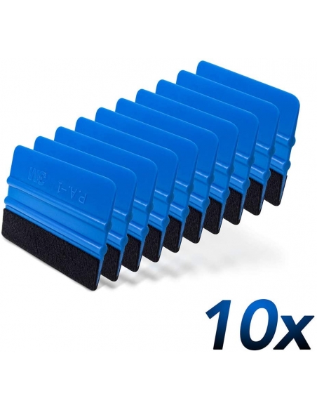 10x 3M squeegee PA-1-B color Blue Soft incl. felt edge, foil squeegee