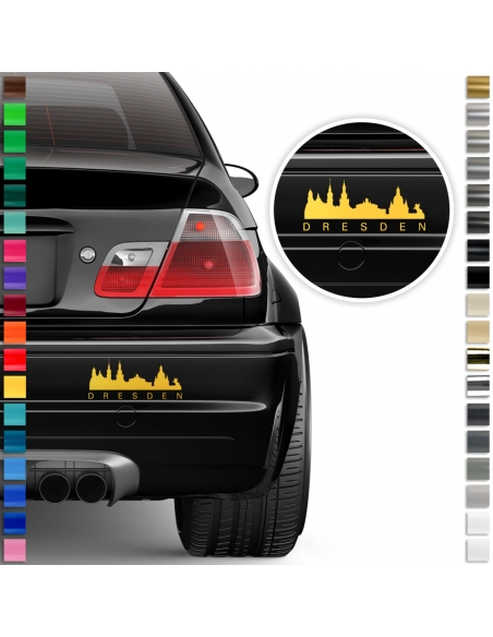 "Dresden Aufkleber Set - Personalisierbar & Dekorativ in Wunschfarbe"