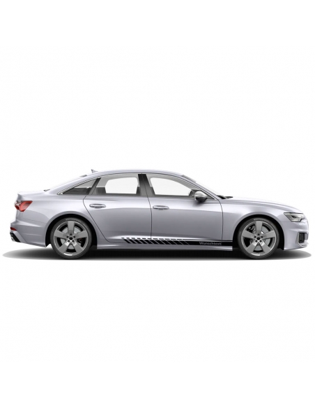 "Audi A6 Aufkleber: Individuelles Seiten-Streifen Set - Wunschfarbe, 
