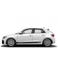 Sticker - side stripe set/décor suitable for Audi A1 Quattro in desired color with desired text