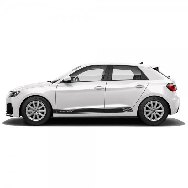 Audi A1 Quattro Seiten-Streifen Set - Individuelles Dekor