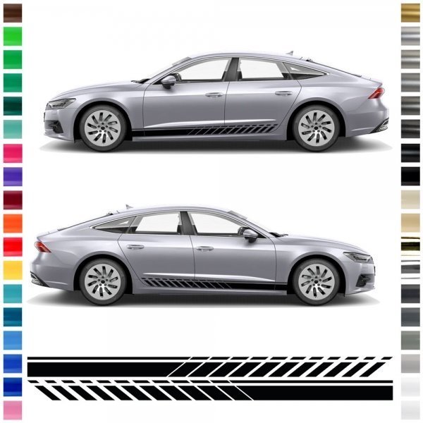 "Audi A7 Seiten-Streifen Set - Customize Your Ride with Aufkleber in