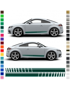 Sticker - side strip set/décor suitable for Audi TT in desired color