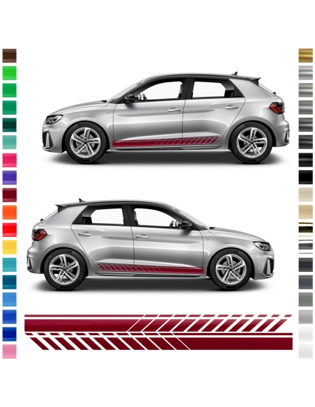 Audi A1 Seiten-Streifen Set - Individueller Style in Wunschfarbe