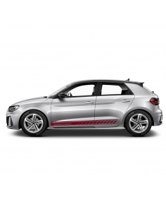 Side stripe set/décor suitable for Audi A1 in desired color with desired text