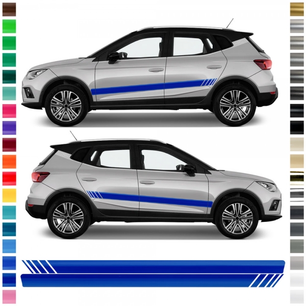 Sticker - side stripe set/décor suitable for Seat Arona in desired color