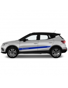 Sticker - side stripe set/décor suitable for Seat Arona in desired color with desired text