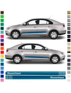 Sticker - side stripe set/décor suitable for Seat Toledo in desired color