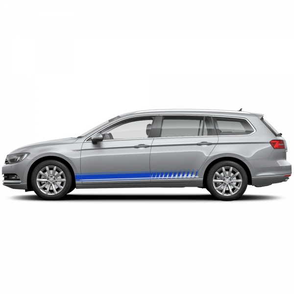 Passat Seiten-Streifen Set: Individuelle Aufkleber in Wunschfarbe