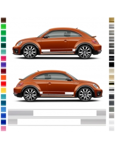 Seiten-Streifen Set/Dekor passend für VW / Volkswagen Beetle in Wunschfarbe